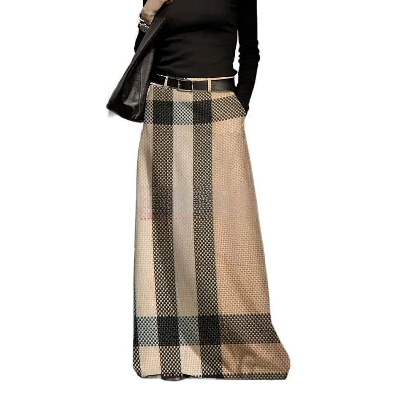 Women's Vintage A-Line Maxi Skirt High Waist Flowing Summer Boho Style Casual Classy Bottom