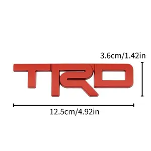 3D Car Metal Trd Logo Decals Emblem Badge Sticker, for Toyota Trd Rav4 Corolla Chr Yaris Camry Cross Auris, Auto Accessories