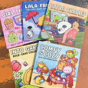 5-Piece Theme Coloring Book Set, High-Quality Cute Design, Multiple Themes & Patterns, Enjoy Drawing Process, Perfect Gift for Holidays