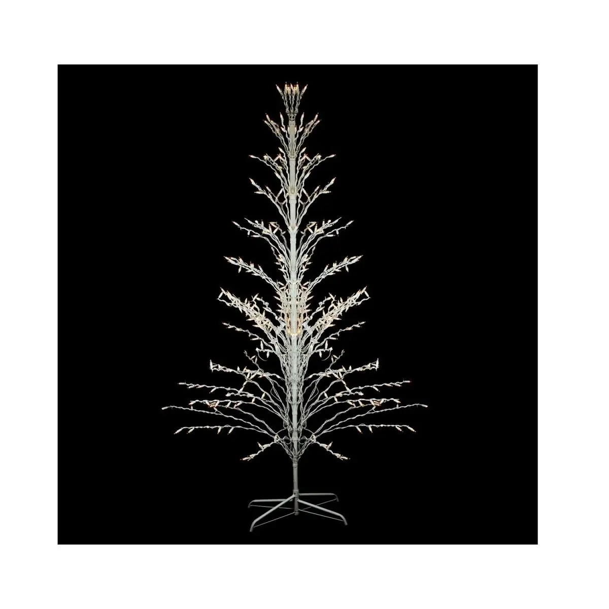 Northlight  4 ft. White Lighted Christmas Cascade Twig Tree Outdoor Yard Art Decoration - Clear Lights, Twig Shape, Artificial Twig