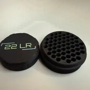 22 LR Tactical Pocket Storage Case - 3D Printed PLA Material with Glow-in-the-Dark Lettering for Pocket or Bag Use