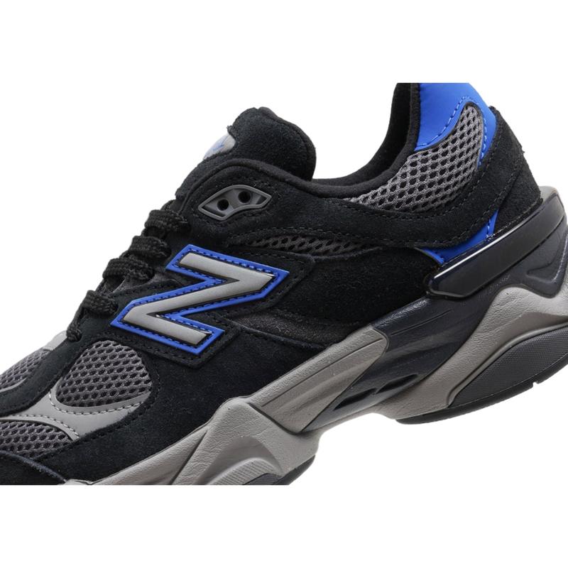 New Balance 9060 Black Racer Blue GS & Women's Fashion Sneaker New