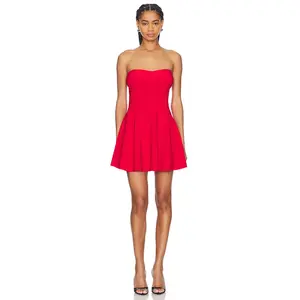 Norma Kamali x REVOLVE Grace Strapless Mini Dress in Tiger Red