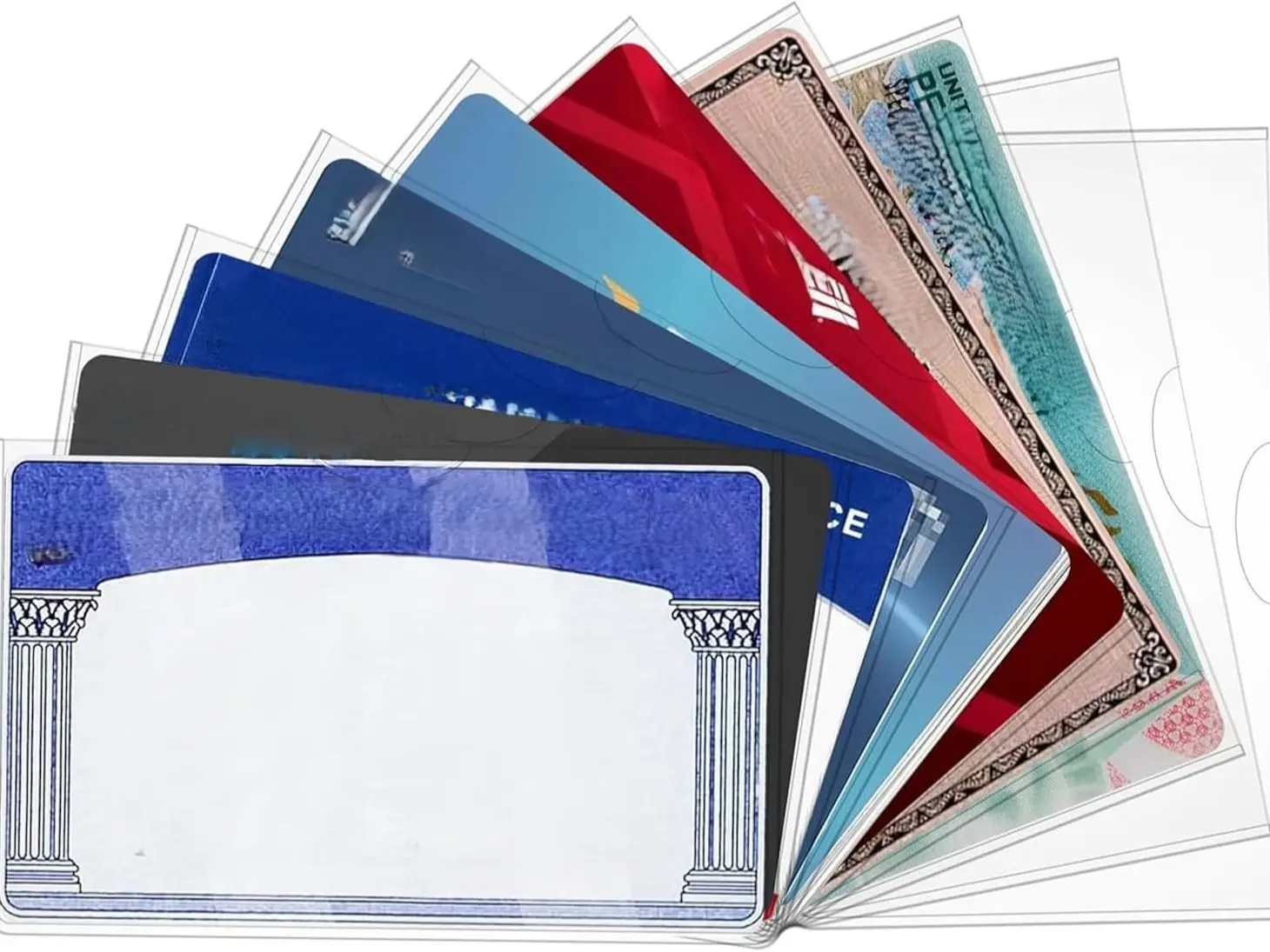 10 Pack Social Security Card Protector Medicare New Credit Card Holder,24 Mil Soft Clear Card for Waterproof SSN Card Protector，ID/Debit/Credit Card Covers Sleeve(10)