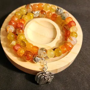 Hand Crafted Beaded Stacked Wrapped Bracelet - Fashion Accessory