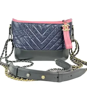 Pre-owned CHANEL Leather Crossbody Bags Gabrielle Hobo Quilted Aged Calfskin Crossbody Bag