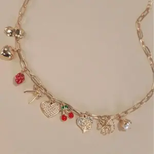Strawberry/Cherry Adjustable Charm Necklace