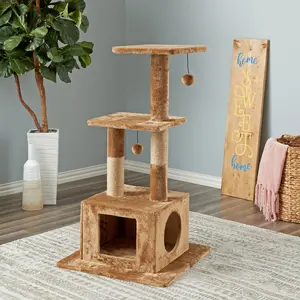 Two by Two Baltimore - Brown Scratching Post Cat Furniture - 43.7 in. Tall