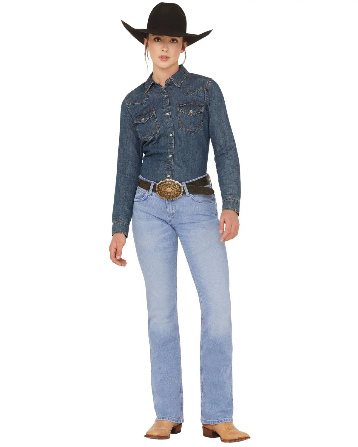 Wrangler Women's Retro Kai Light Wash Mid Rise Bootcut Stretch Denim Jeans - 112359358