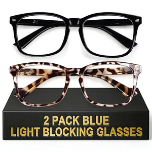 Blue Light Glasses for Men - Blocking Square Eyeglasses, Anti UV Ray Computer Gaming Glasses Blue Blockers for Women