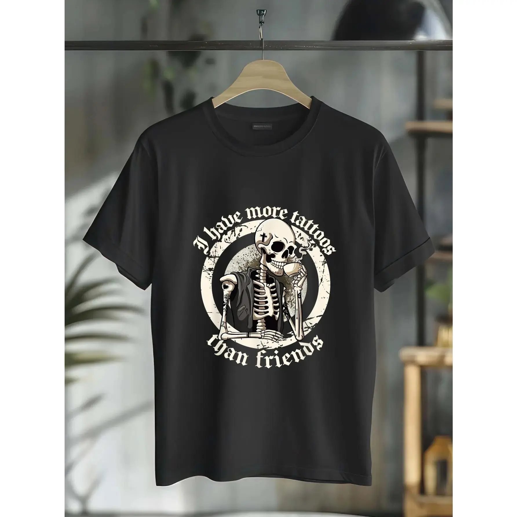 I Have More Tattoos Than Friends T-Shirt| S-5XL Unisex 180g 100% Cotton Tattoo Artist Ink Graphic Tee, Viral 2026 Trending Tattoo Studio Casual Short Sleeve Gift Shirt for Ink Enthusiasts