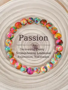Natural Crystal Bracelet for Artists Entrepreneurs Lovers, Sun Chakra Activator Jewelry Gift, Chakra Healing Crystals, Neutral Passion Design