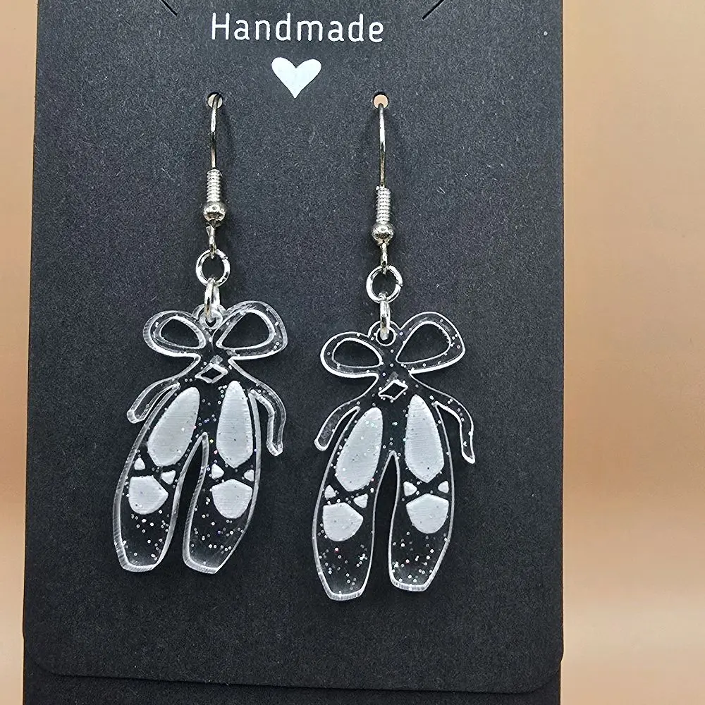 136) Ballet Slipper Earrings