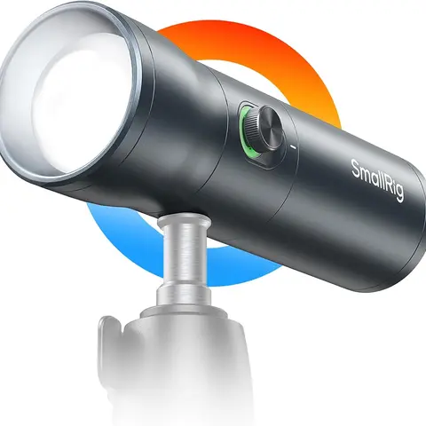 SmallRig RF10C 4634 Handheld Photography Light - 4-Color Fill Light, Dimmable Video Lighting, 7500mAh, Aluminum Alloy Dark Finish, 4.3cm Diameter, 20 Filters for Creativity, 10°–60° Zoom, Carry Bag, 1-Year Coverage, Camera Accessory for Content Creators