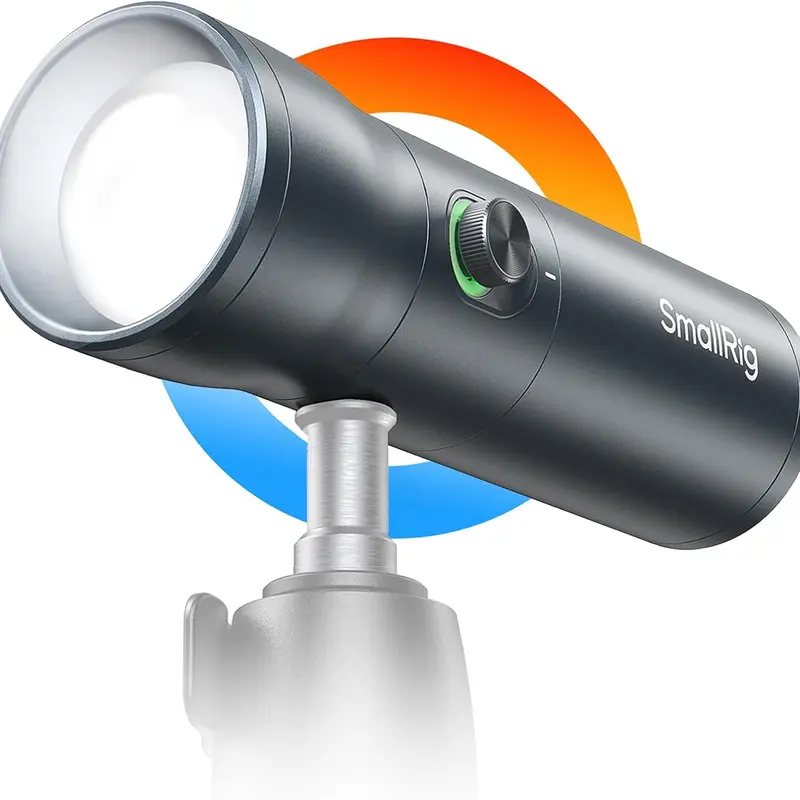 SmallRig RF10C 4634 Handheld Photography Light - 4-Color Fill Light, Dimmable Video Lighting, 7500mAh, Aluminum Alloy Dark Finish, 4.3cm Diameter, 20 Filters for Creativity, 10°–60° Zoom, Carry Bag, 1-Year Coverage, Camera Accessory for Content Creators