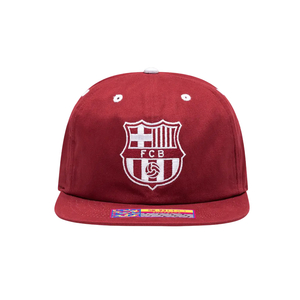 Barcelona Bankroll Snapback Hat – Retro Grunge Unstructured Cap