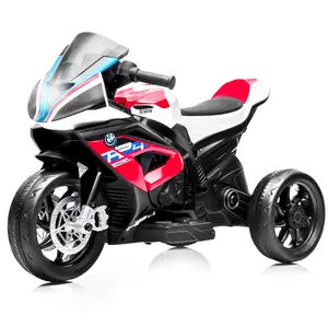 [LIVE] 12V Electric Motorcycle,  PHI VILLA Kids Ride on Toy for Toddlers Battery Powered, 3-Wheel Stable Design with Horn, Music & LED Lights