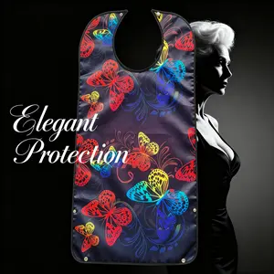 Adult Eating Apron, Fashionable Printed Waterproof Oil-Proof Saliva Bib, Multifunctional Waterproof Spill Proof Feeding Apron, Kitchen Apron, Kitchen Cooking Apron