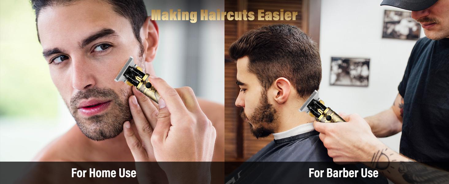 BOMIC Professional Hair Trimmer Hair Clippers for Men, Nose Hair Trimmer Men's Shaver Set,Cordless T-Blade Beard Trimmer Barber Clippers,Electric Foil Shavers Razor for Men Haircutting Kit