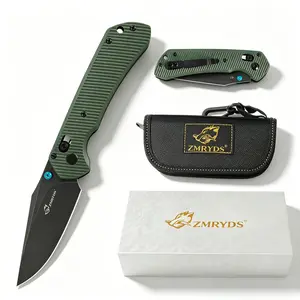 ZMRYDS FD1001 folding knife, pocket knife, fruit knife, D2 blade material, G10 handle, ceramic bearings, smooth opening, gift box packaging, top choice for gifts
