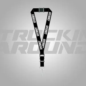 TRUCKIN AROUND Lanyards - Black with White Text, Durable Design, Ideal for Phone & Smartphone Use