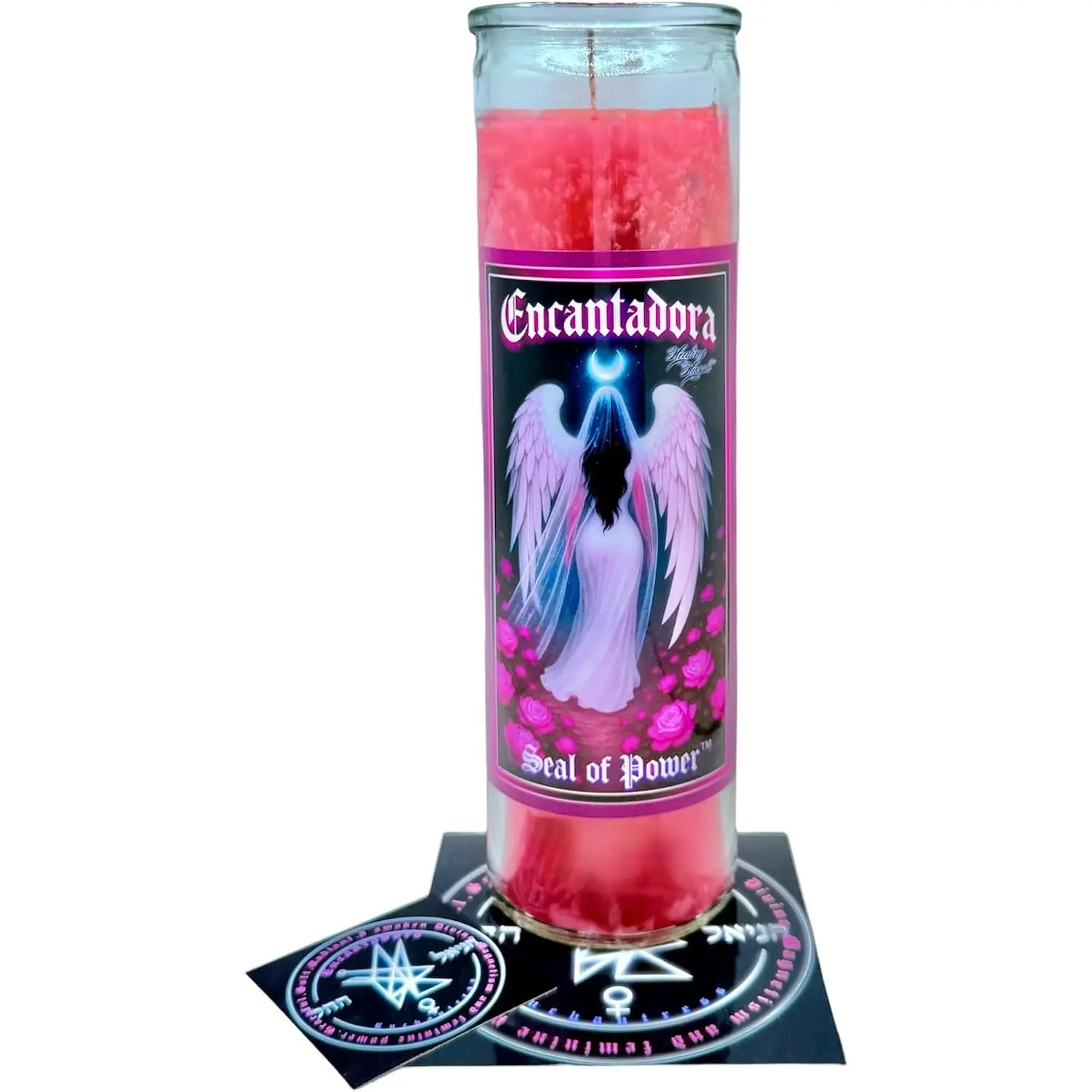 Encantadora Seal of Power™ Candle Kit | Fixed Hot Pink 7-Day Candle | Magnetism & Venus Attraction | Come to Me Enchantress| Healing Hussle®