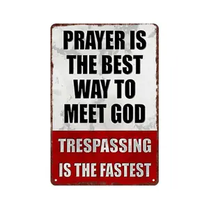 Metal No Trespassing Signs Private Property Funny, Posted Signs No Trespassing for Home Yard Garden Door Wall Metal Signq