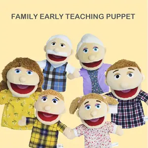 A family hand puppet toy plush doll school Parent-child interaction hand puppet doll plush toy birthday gift Christmas, Halloween, Thanksgiving gift