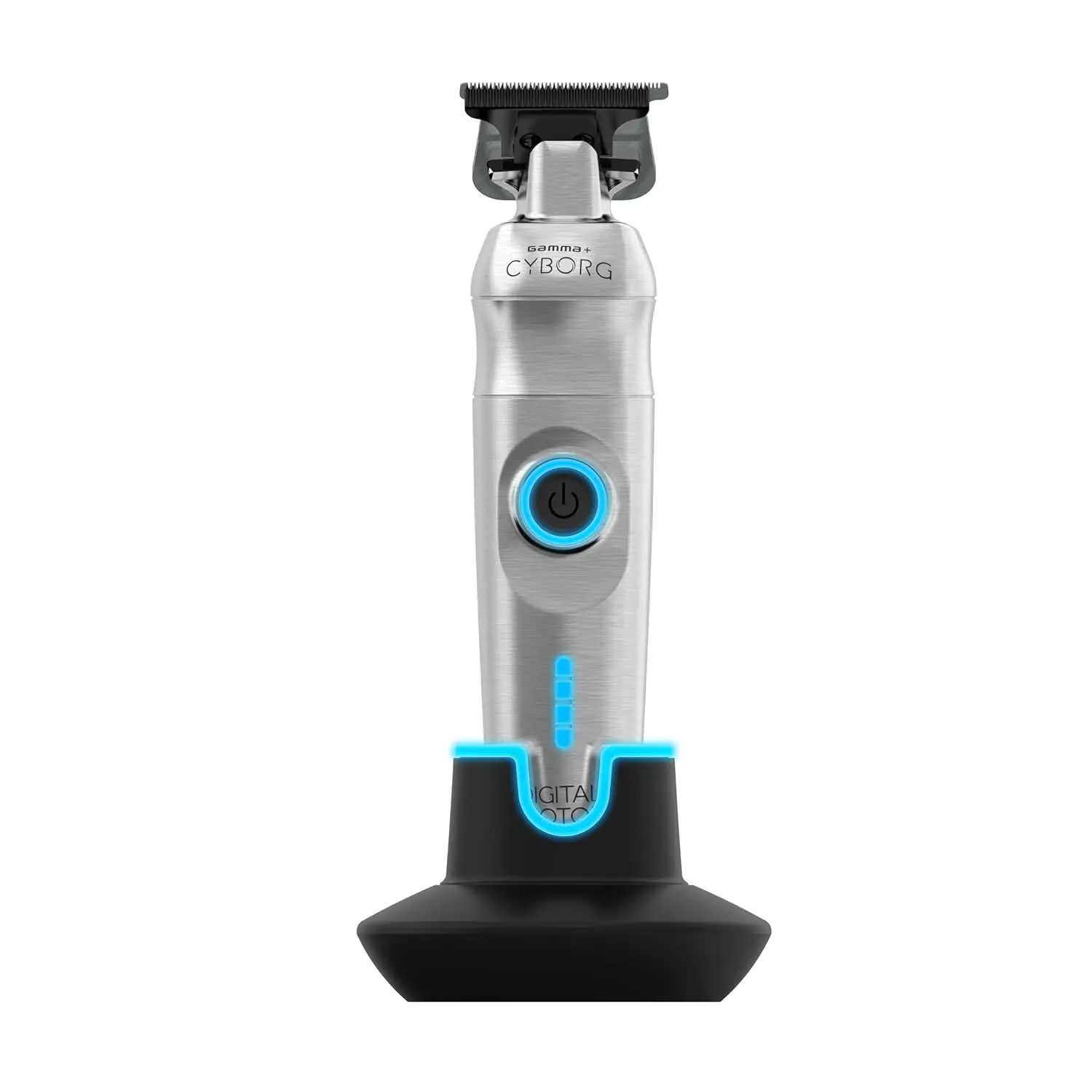 Gamma+ Cyborg Professional Metal Cordless Digital Brushless Hair Trimmer | Ergonomic, Skeleton Design, X-Pro Wide Blade, USB-C Rechargeable, Up to 7500 RPM