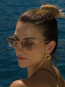 Women's Plain Color Glasses, Trendy Casual Glasses for Everyday Use, Modern Fashion Accessories for Outdoor Activities, Trendy Beach Eyewear