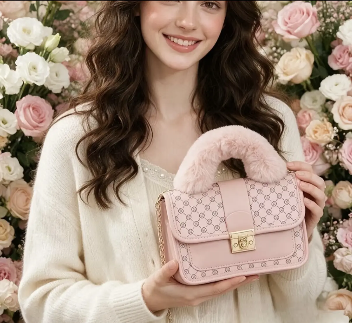 cute plush Handbag
