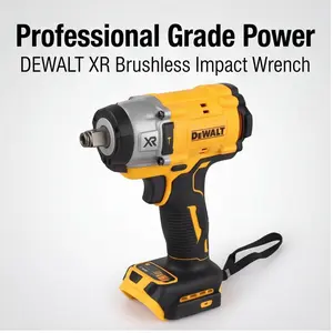 DEWALT DCF922 Brushless Cordless Impact Wrench, 20V MAX XR Platform With 18V DC Working Voltage, 1/2 Inch Square Drive, 0-2500 RPM And 0-3500 IPM Adjustable Speed Design For Vehicle Repair And Heavy Duty Mechanical Fastening Work