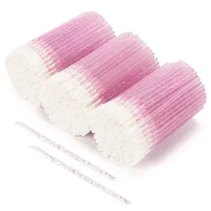 500 Lip Applicators Disposable Lip Brushes Crystal Lipstick Lip Gloss Wands, Pink