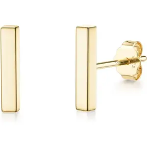 925 Sterling Silver Stud Earrings Simple Mini Bar Circle Dot Heart Star Lightning Bolt Stud Earrings  Plated Cartilage Earrings Studs for Women Men Hypoallergenic Jewelry