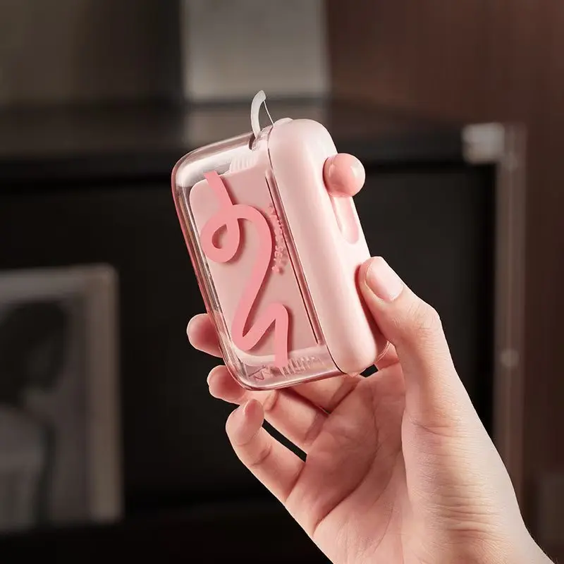 Automatic Pop-Up Dental Floss Pick Dispenser with 100 Floss Picks, Refillable Portable Travel Storage Case for Home, Office, Car and Dining