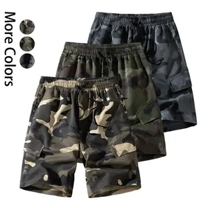Summer camouflage tooling shorts men - loose casual multi-pocket quick-drying five-point pants trendy outdoor middle pants