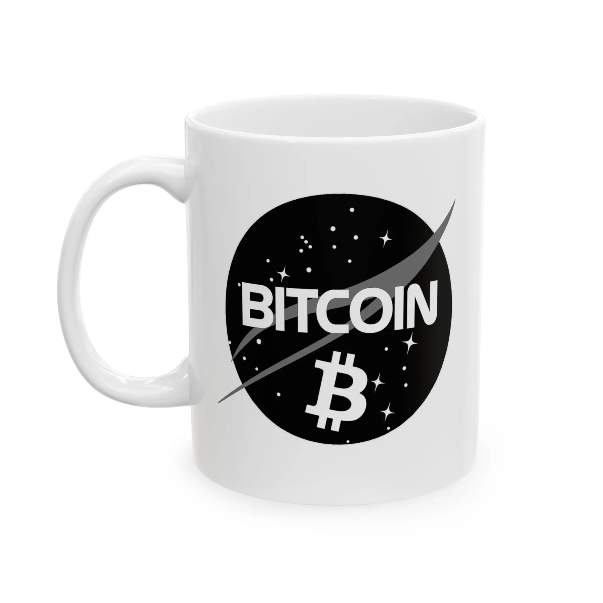 To the Moon Mug 🚀 | Bitcoin Coffee Cup w/ Space Vibes | BTC Gift for HODLers | Satoshi Supply Co. | 11oz | Dishwasher Safe
