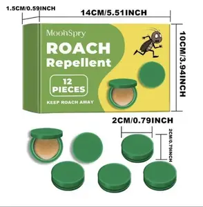 MoonSpry Roach Repellent — powerful cockroach exterminator gel bait for domestic dormitories and kitchens; pest control kit with rodent repellent pouches; suitable for indoor and outdoor multi-surface microfiber floor mopping; effective against indoor roa