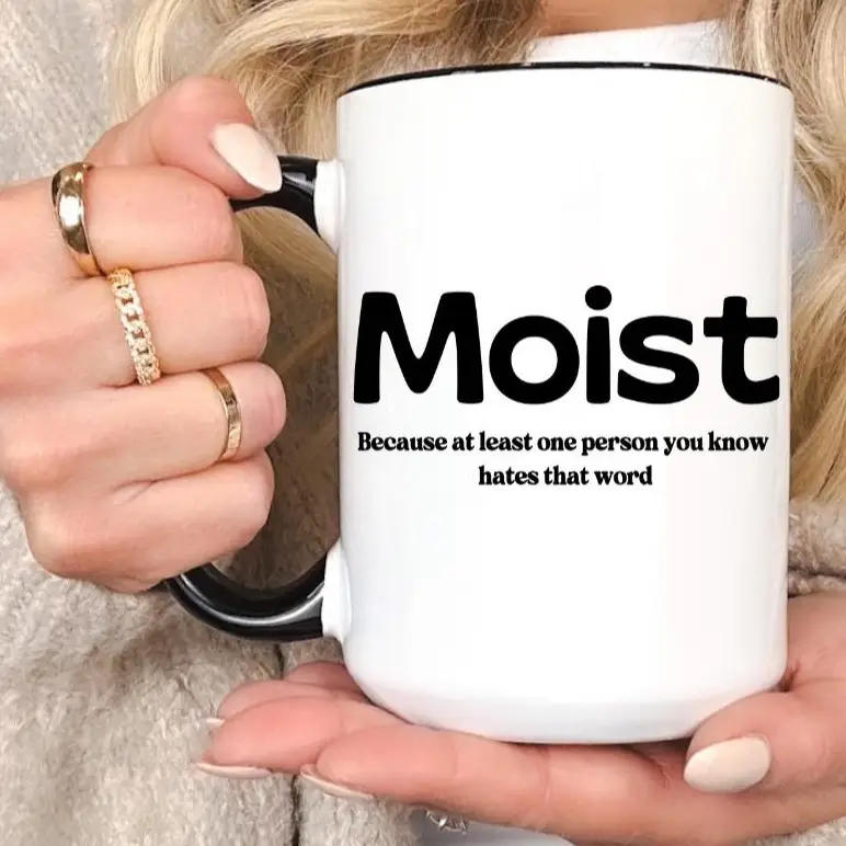 Moist Ceramic coffee mug - 11oz & 15oz sarcasm gift for boss coffee cup Glossy Handles Cup Reusable