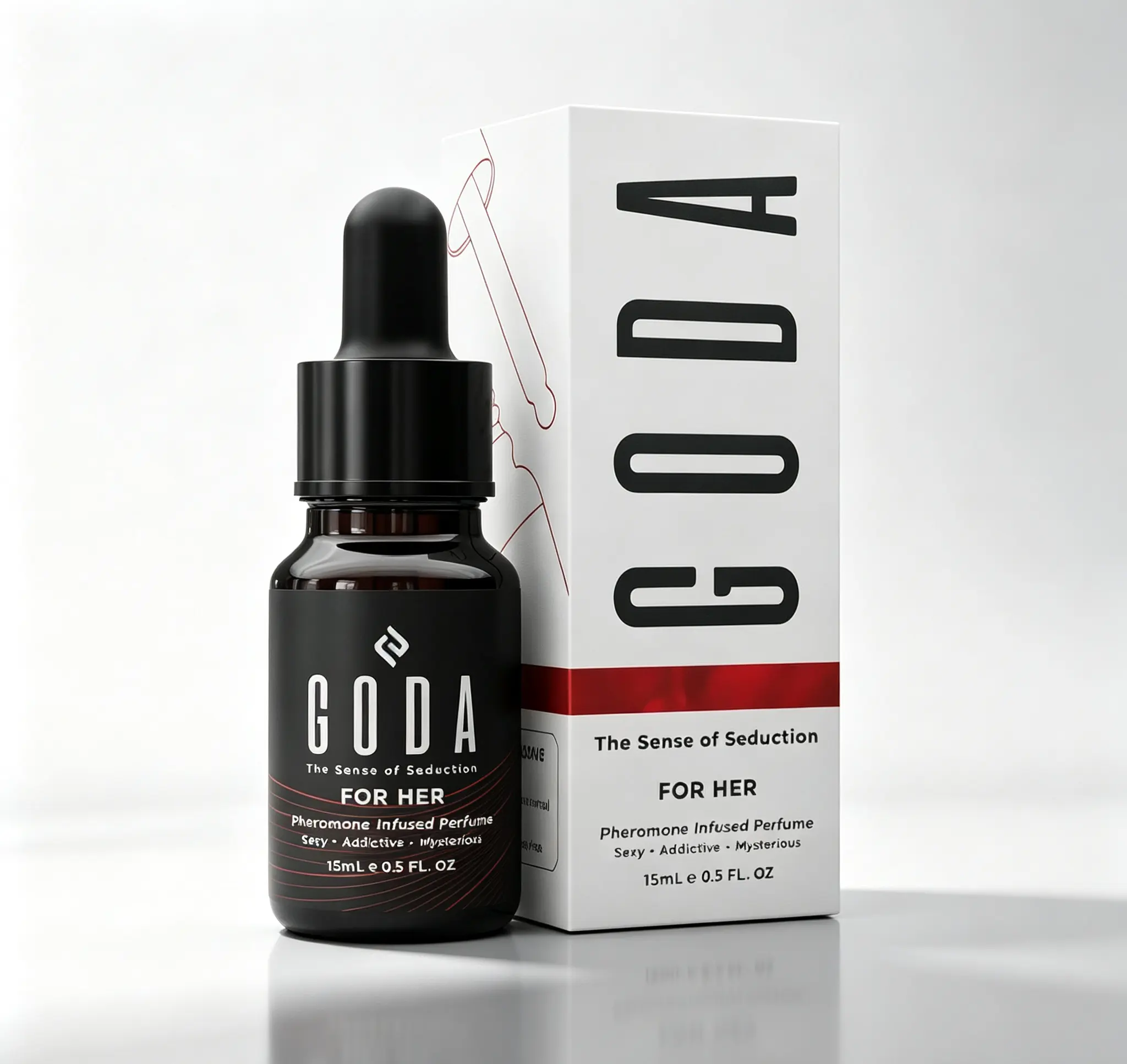 GODA Pheromones Women's Perfume, 15ml (0.50 fl.oz) Travel-Size, Original Long-Lasting Romantic Jasmine & Rose Scent, Vegan & Cruelty-Free Fragrance for Her