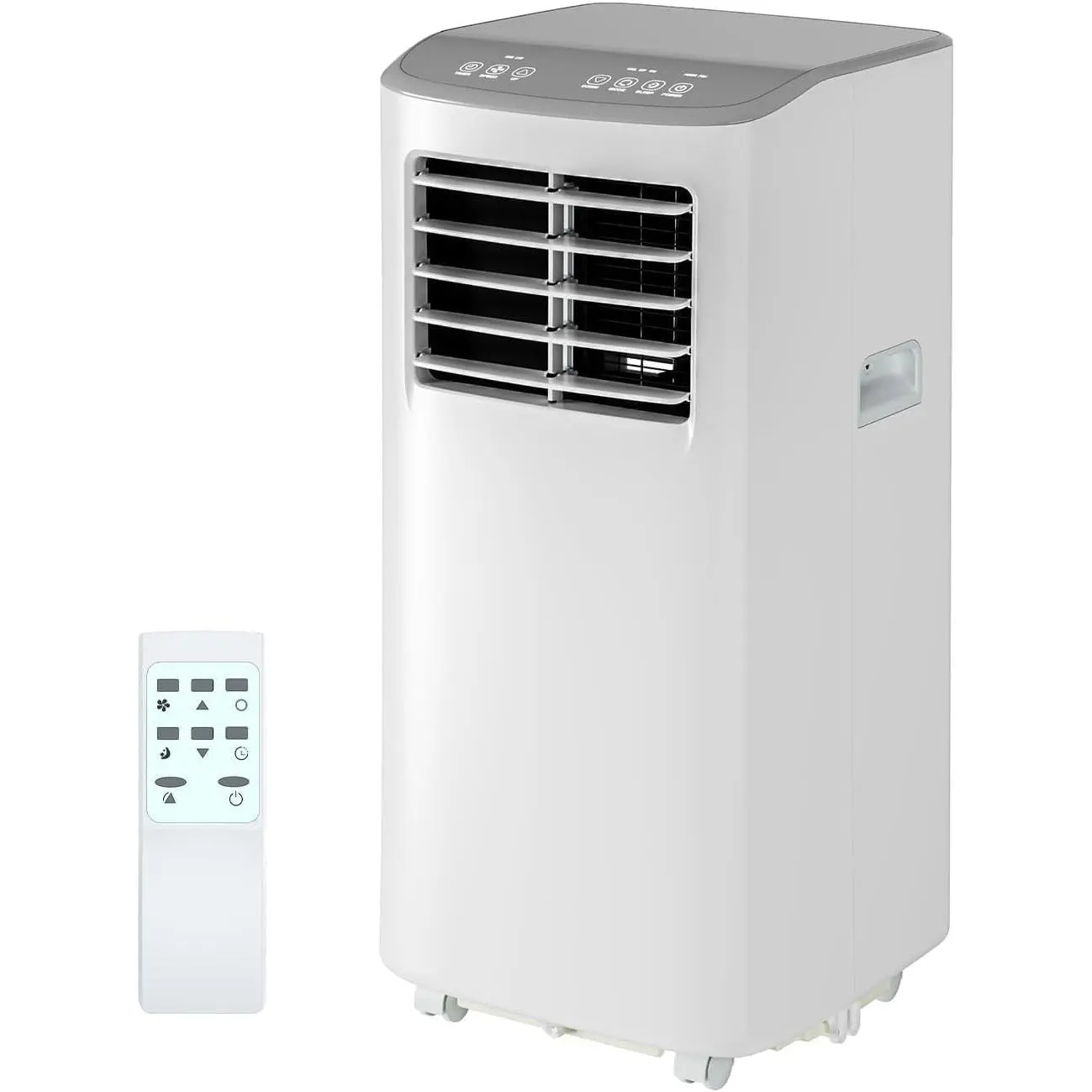 3-in-1 Portable Air Conditioner 8000 BTU – Cooling, Dehumidifier & Fan – Remote, 24H Timer, Sleep Mode, Window Kit – Cold Gray Top Cover Plus, US Standards