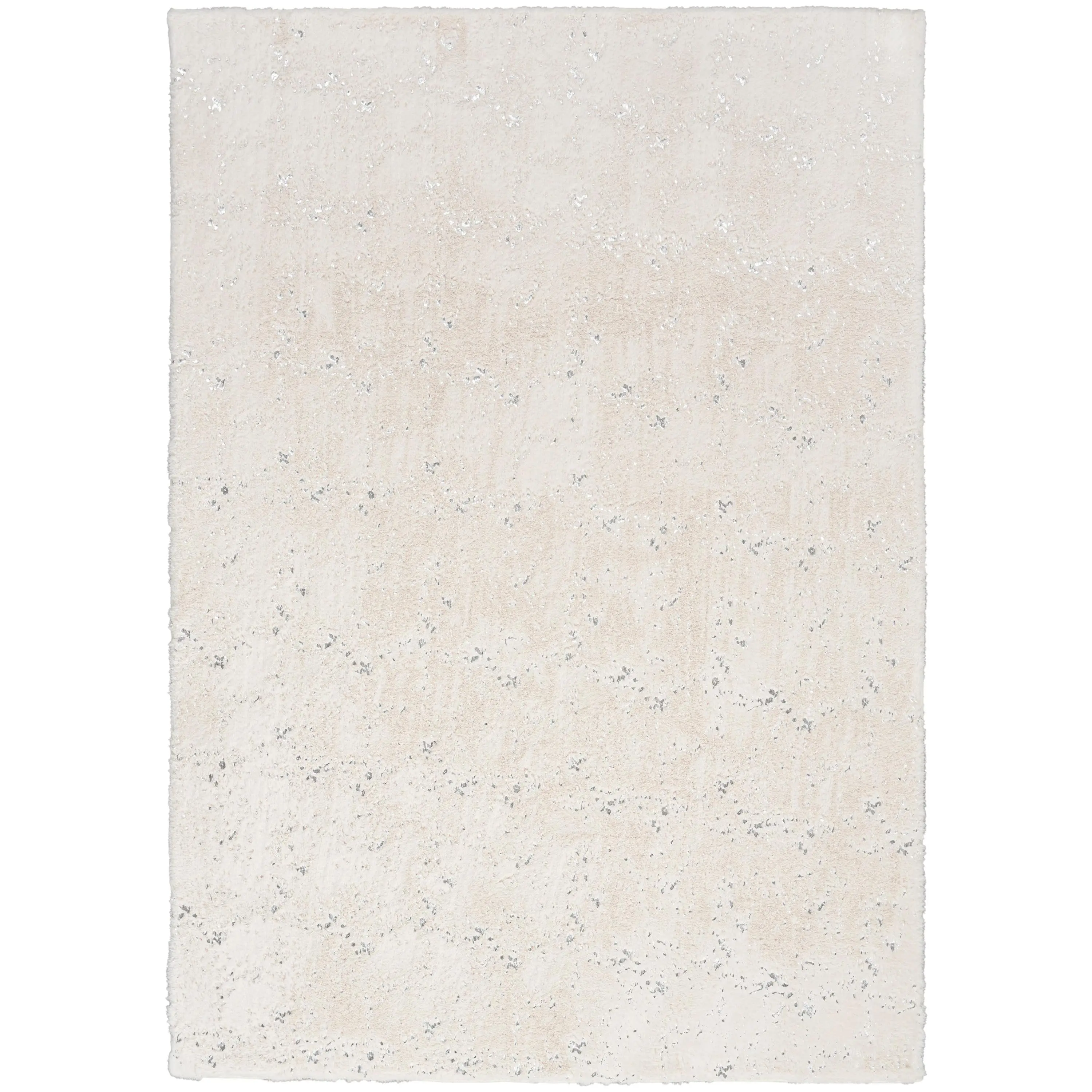 Nourison Home Cozy Shimmer CSH01 Ivory Silver Contemporary Hand Tufted Rug
