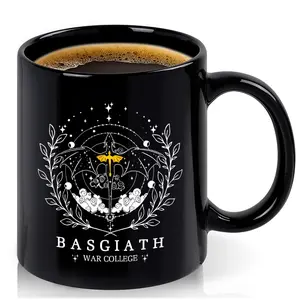 Fourth Wing Ceramic Mug, Vintage Coffee Mugs, Booktok Merchandise, Violet Color Coffee Cup, 11oz Fantasy Design, Christmas Gift Idea