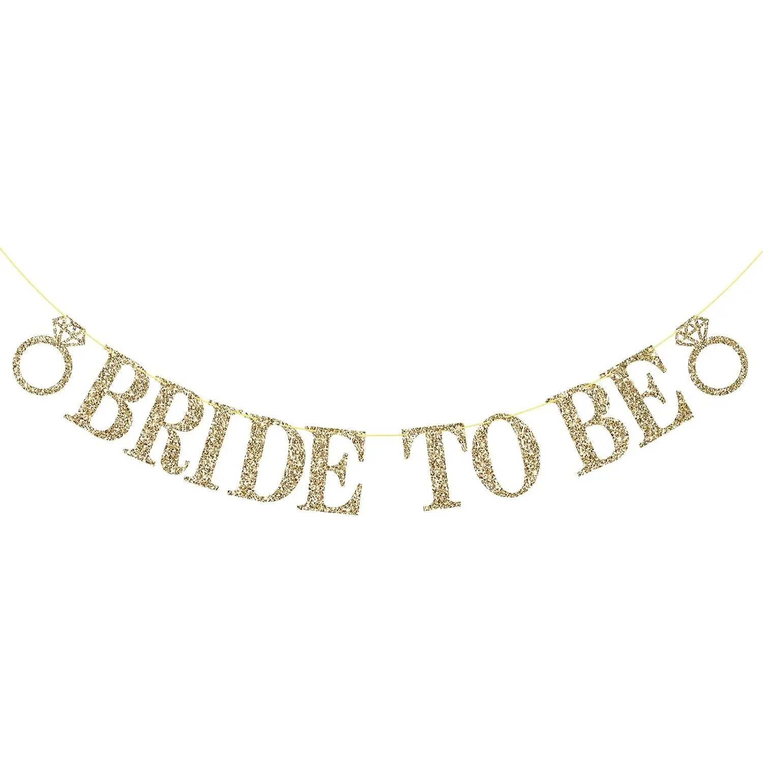 Pre-Strung Bride to Be Banner NO DIY Bride to Be Sign  Glitter Bachelorette Banner Bridal Shower Sign for Bachelorette Bridal Shower Wedding Party Decorations