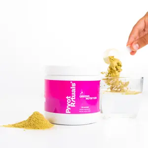 Pivot Rituals | Greens Nutrition Powder – Complete Superfood Blend for Digestion, Detox & Wellness – Gluten-Free, Sugar-Free – 30 Servings