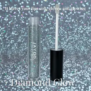 JAYDO Diamond Glow Lip Gloss - Moisturizing Glitter Finish, Lightweight & Easy Application, Vegan Cruelty-Free, Intense Shine & Refined Sparkle, Perfect for Makeup Lovers - Moisture, Glitter Gloss