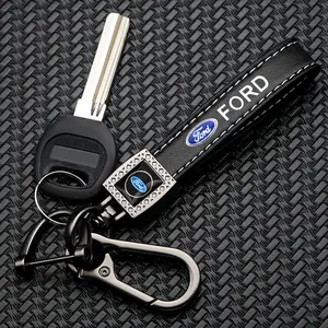 Ford Car Embroidered Keychain with Brand Logo, Ford Specific Car Key Holder Accessory, Stylish Automotive Key Fob Charm