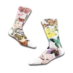 personalized socksbreathable sweat-wicking trendy socks Butterfly pattern street fashion versatile accessories Hipsters wear personalized socks