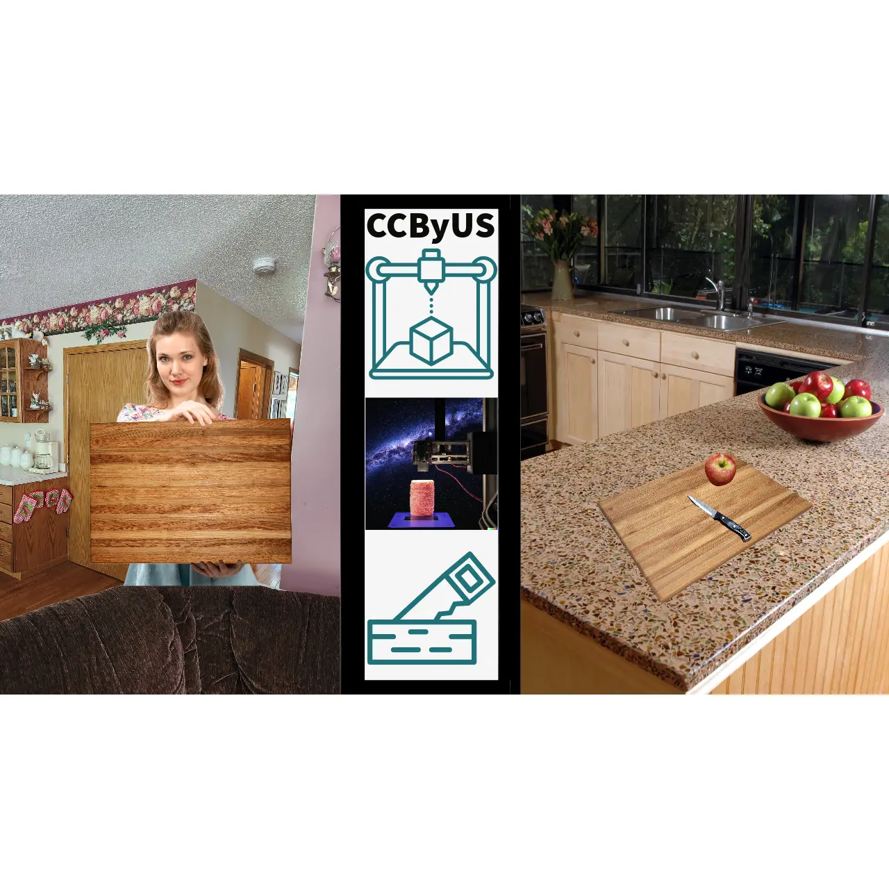 Rustic Handcrafted Oak and Ash Wood Cutting Boards