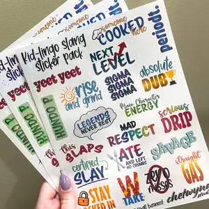 Classroom Reward Sticker, 20-Pack Kid-Lingo Slang Grading Sticker, Motivational Learning Incentive for Schools, Sticker Gifts for Teachers
